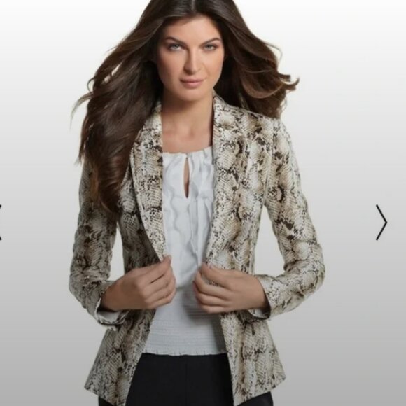 WHBM Python Print Classic Blazer Size 6 - Picture 2 of 12